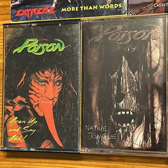 5pc Cassette Bundle: Poison, Europe, Extreme, Tears for Fears, 80s Tapes - Picture 2 of 8
